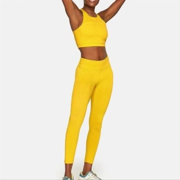 OUTDOOR VOICES Superform Zoom Pocket Leggings in Cider Yellow Womens Size Small - Picture 1 of 11